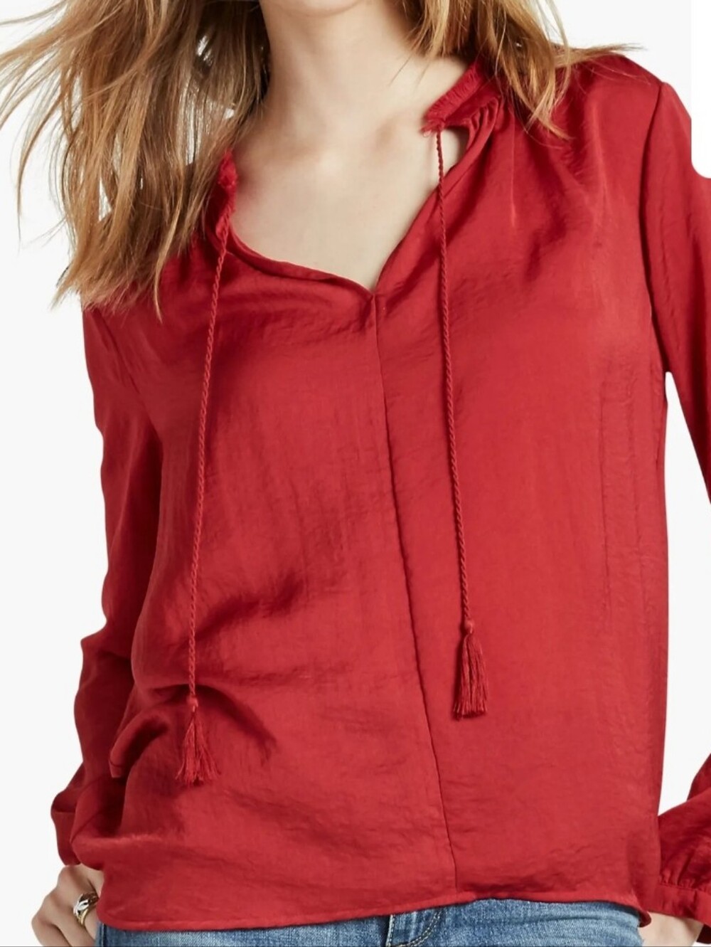 Lucky Brand Boho Tie-Neck Tunic. Size XL